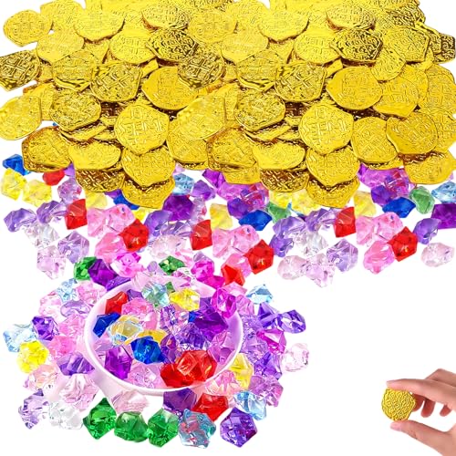 oooaooo 200 Stück Piratenschatz Kindergeburtstag, 100 Stücke Diamanten Kinder Und 100 Stücke Goldmünzen Kinder Piratenparty Kindergeburtstag Goldtaler Schatzsuche Piratenparty Mitgebsel oooaooo 200 Stück Piratenschatz Kindergeburtstag, 100 Stücke Diamanten Kinder Und 100 Stücke Goldmünzen Kinder Piratenparty Kindergeburtstag Goldtaler Schatzsuche Piratenparty Mitgebsel von oooaooo