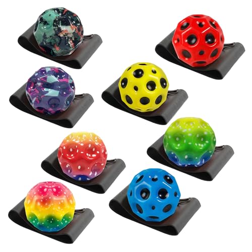 oooaooo 8 Stück Ball Mit Schnur Kinder, Bunt Bälle Bouncing Ball An Schnur, Tennisball Mit Schnur Springball Outdoor Spiele Für Kinder Für Familienspiele Spiele von oooaooo