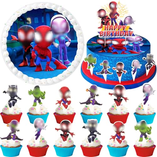 Essbare Tortenaufleger 14 Stück, mit 20 cm Essbare Tortendeko und Cartoon Kuchen Topper, Esspapier Tortendeko, Tortendeko Kindergeburtstag, Fondant Tortenaufleger Tortenbild für Junge Essbare Tortenaufleger 14 Stück, mit 20 cm Essbare Tortendeko und Cartoon Kuchen Topper, Esspapier Tortendeko, Tortendeko Kindergeburtstag, Fondant Tortenaufleger Tortenbild für Junge von oosheon