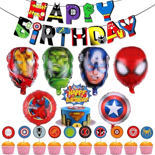 Kindergeburtstag Deko,Folienballon Geburtstag 22 pcs,Kindergeburtstag Deko Folienballons, Geburtstagsfeier Dekoration Kindergeburtstag Deko,Folienballon Geburtstag 22 pcs,Kindergeburtstag Deko Folienballons, Geburtstagsfeier Dekoration von oosheon