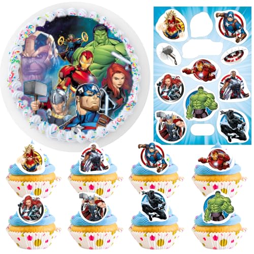 Tortendeko Geburtstag für Kinder,Cartoon Tortenaufleger Foto + 13 mini Fondantpapier für Junge Mädchen,Esspapier Tortendeko,Kuchen Deko Tortendeko Geburtstag für Kinder,Cartoon Tortenaufleger Foto + 13 mini Fondantpapier für Junge Mädchen,Esspapier Tortendeko,Kuchen Deko von oosheon