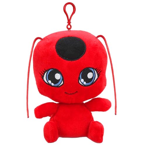 oosheon Rot Bug Kuscheltier,13CM Plüsch-Clip-On-Spielzeug für Kinder, Sammlerstück mit Funkelnden Augen und Passender Farbe,Stofftier Rot Zubehör von oosheon