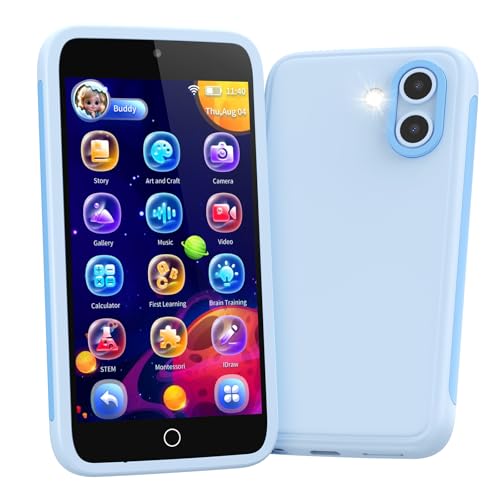 orantronx Kinder Handy Smartphone Spielzeug, 3.97" Kinderkamera Handy für Mädchen Jungen Geschenke ab ab 3 4 5 6 7 8-12 Jahre, Kinderhandy mit 200+ Lernspiele, Dualkamera, Kindersicherungs, MP3 Player von orantronx