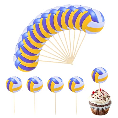 Oruola 24 Stück Cake Topper Volleyball,Volleyball Kuchen Deko,Topper Sport Muffin Topper,Cupcake Topper für Babyparty,Valentinstag,Geburtstag,Hochzeit,Party,Muffin Deko Kindergeburtstag Oruola 24 Stück Cake Topper Volleyball,Volleyball Kuchen Deko,Topper Sport Muffin Topper,Cupcake Topper für Babyparty,Valentinstag,Geburtstag,Hochzeit,Party,Muffin Deko Kindergeburtstag von oruola