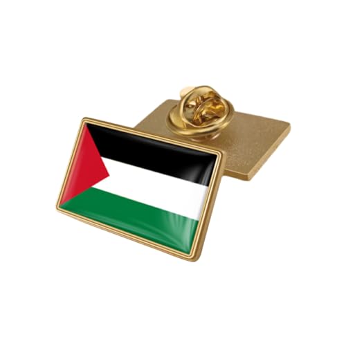 osiuujkw Pin Abzeichen Zeigen Sie Unterstützung mit einem modischen und praktischen Pin mit der Palästina Nationalflagge, robust und langlebig. Einfach zu kombinieren, Wie abgebildet: 25 x 15 mm von osiuujkw