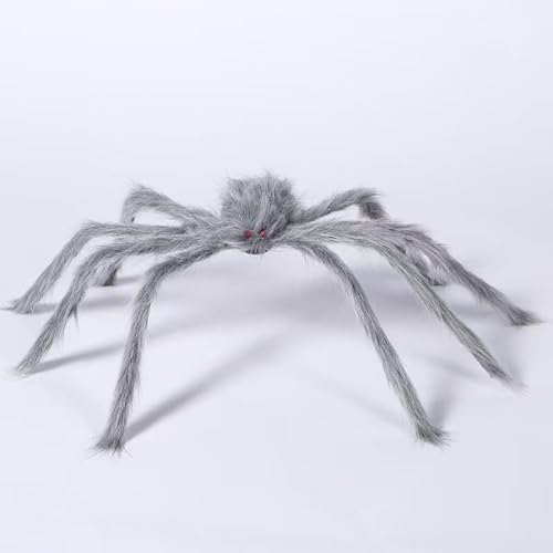 oubasang Haarige Spinnen Dekoration Halloween (Grau) von oubasang