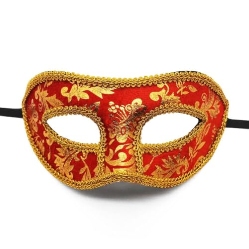 Herren Maskerade Maske Vintage Venezianische Maske Halbe Gesichtsmaske Männliche Party Maske Halloween Kostüme Zubehör Für Karneval Männliche Halbe Gesichtsmaske Herren Maskerade Maske Leichte von oueyfer