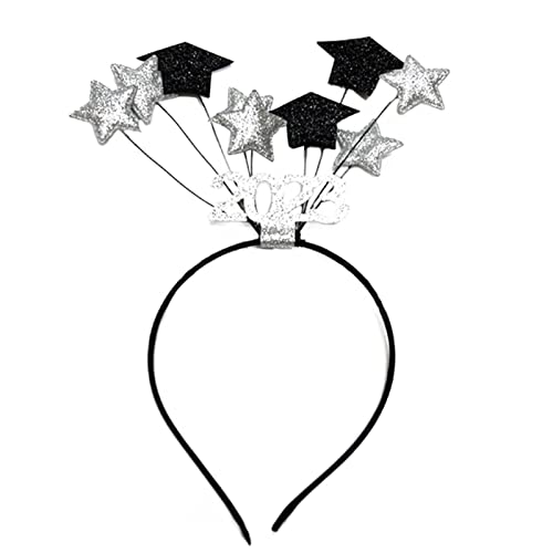 oueyfer Abschlussfeier Stirnband Congrats Grad Stern & Hut Haarband Elegant Kopfschmuck Graduate Zeremonie Party Requisiten 2023 Party Stirnbänder Erwachsene Mädchen von oueyfer