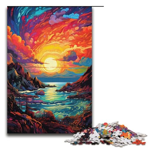 1000 Puzzle Achill_Island_buntes Holzpuzzle für Kinder FamilienElternKindInteraktion 1000 Teile (38 x 26 cm) von ouynngjing