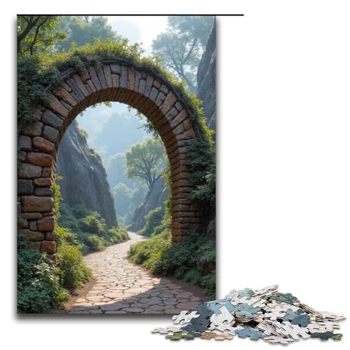 1000 Puzzle Arch of Wonderland Holzpuzzle für Kinder Familien-Eltern-Kind-Interaktion 1000 Teile (75 x 50 cm) von ouynngjing