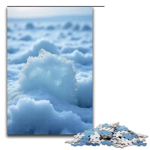 1000 Puzzle EIS und Schnee Holzpuzzle für Kinder Familie Eltern-Kind-Interaktion 1000 Teile (75 x 50 cm) von ouynngjing
