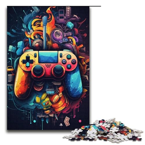 1000 Puzzle FarbspielController Holzpuzzle für Kinder Familie ElternKindInteraktion 1000 Teile (38 x 26 cm) von ouynngjing