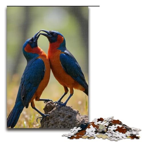 1000 Puzzle Kampfvögel Holzpuzzle für Kinder Familie Eltern-Kind-Interaktion 1000 Teile (75x50cm) von ouynngjing