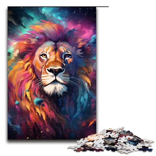 1000 Puzzle Löwen_buntes Holzpuzzle für Kinder Familie ElternKindInteraktion 1000 Teile (75 x 50 cm) von ouynngjing