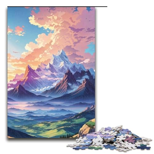 1000 Teile Berge Landschaft Puzzles für Erwachsene Holz Puzzle Familienspiele 1000 PCS von ouynngjing