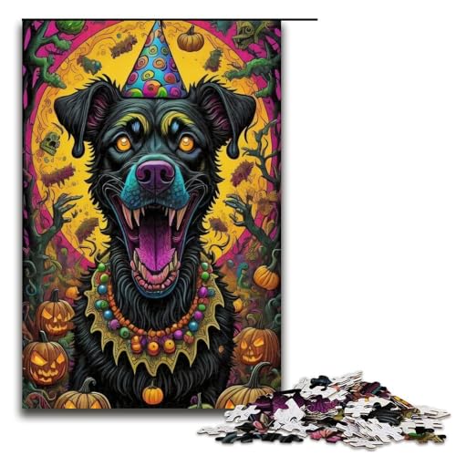 1000 Teile Halloween Dog6 Puzzles für Erwachsene Unmögliches Puzzle Stressabbau für und Teenager ab 14 Jahren 1000 PCS von ouynngjing