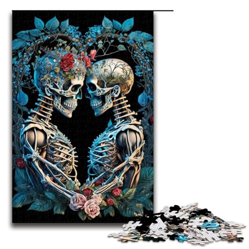 1000 Teile Liebevolle Skelett-Puzzles für Erwachsene, Unmögliches Puzzle, Stressabbau für und Teenager ab 14 Jahren, 1000 Teile von ouynngjing