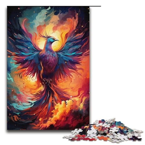 1000 Teile Mysteriöser FantasyPhönix Puzzle für Erwachsene Spaß für die ganze Familie Familienspiel Stressabbau schwieriges Herausforderungspuzzle 1000 Teile (38 x 26 cm) von ouynngjing