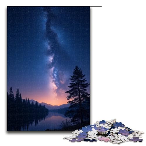 1000 Teile Sternenhimmel Spektakuläre Puzzles für Erwachsene Holzpuzzle Familienspiele 1000 Teile (75 x 50 cm) von ouynngjing