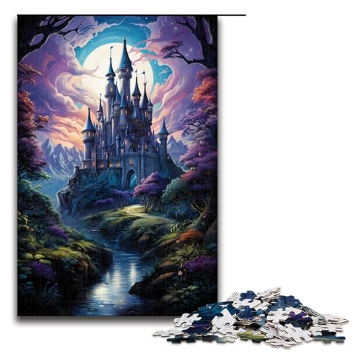 1000 Teile farbenfroher Psychedelischer Palast im Baum Puzzle für Erwachsene Holzpuzzle Familienspiele 1000 Teile (75 x 50 cm) von ouynngjing