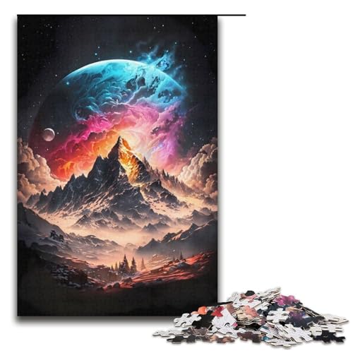 1000 Teile für Erwachsene und Kinder von Jigsaw Celestial Everest Planet Puzzles für Erwachsene Holzpuzzle 1000 Teile (38 x 26 cm) von ouynngjing