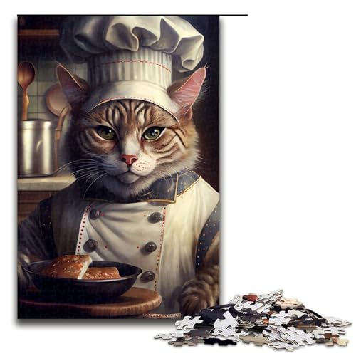 1000 Teile für Erwachsene und Kinder von Jigsaw Chef Katzenpuzzle für Erwachsene Holzpuzzle 1000 PCS von ouynngjing