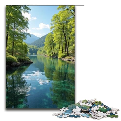 1000 Teile für Erwachsene und Kinder von Jigsaw Clear Spring Puzzles für Erwachsene Holzpuzzle 1000 Teile (75 x 50 cm) von ouynngjing