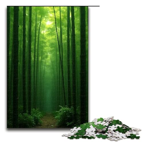1000 Teile für Erwachsene und Kinder von Jigsaw Deep Bamboo Forest Puzzles für Erwachsene Holzpuzzle 1000 Teile (75 x 50 cm) von ouynngjing