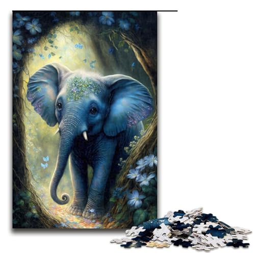 1000 Teile für Erwachsene und Kinder von Jigsaw Little Cute Elephant Puzzles für Erwachsene Holzpuzzle 1000 PCS von ouynngjing