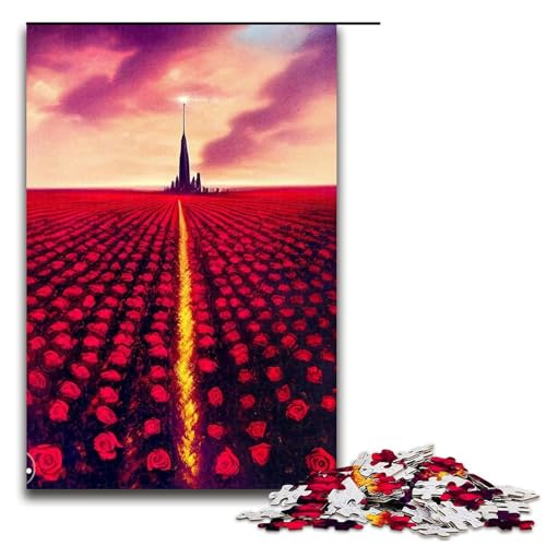 1000 Teile für Erwachsene und Kinder von Jigsaw Rose Road Puzzles für Erwachsene Holzpuzzle 1000 PCS 1000 Teile für Erwachsene und Kinder von Jigsaw Rose Road Puzzles für Erwachsene Holzpuzzle 1000 PCS von ouynngjing