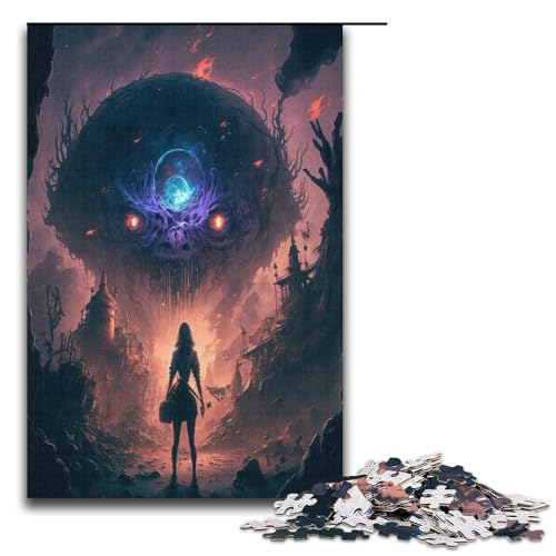 1000 Teile für Erwachsene und Kinder von Jigsaw Space Monster Puzzles für Erwachsene Holzpuzzle 1000 Teile (38 x 26 cm) von ouynngjing