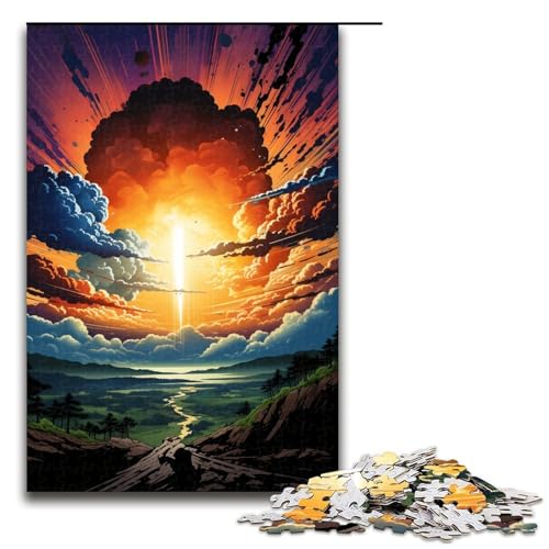 1000 Teile für Erwachsene und Kinder von Jigsaw. Bunte psychedelische Szene in North Point. Puzzles für Erwachsene. Holzpuzzle 1000 PCS (75 x 50 cm) von ouynngjing