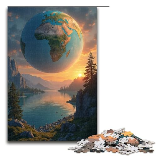 1000-teiliges Erdpuzzle für Erwachsene unmögliches Puzzle zum Stressabbau für Teenager ab 14 Jahren 1000 Teile (75 x 50 cm) von ouynngjing