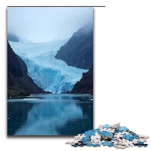 1000-teiliges Flussgletscher-Puzzle für Kinder Holzpuzzle Heimkunst-Dekor 1000 Teile (75 x 50 cm) von ouynngjing