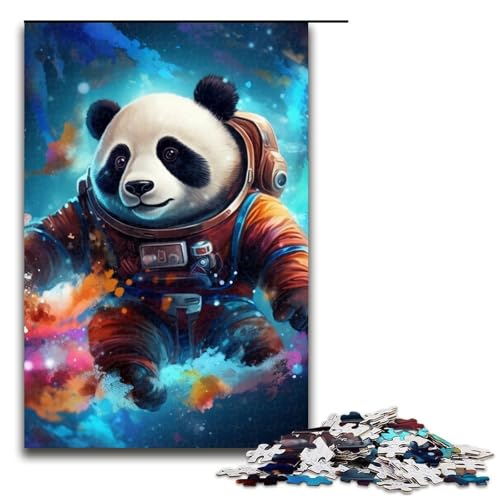 1000 teiliges Galaxy Panda Puzzle für Erwachsene Holzpuzzle Familienspiele 1000 Teile (75 x 50 cm) von ouynngjing