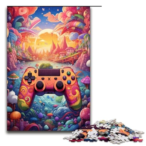 1000 teiliges Gamecontroller Puzzle für Kinder Holzpuzzle Heimkunstdekor 1000 Teile (75 x 50 cm) von ouynngjing