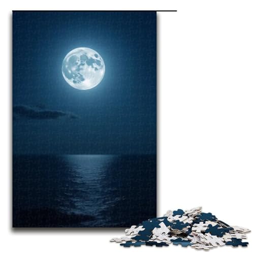 1000-teiliges Mondlicht-Puzzle für Erwachsene unmögliches Puzzle zum Stressabbau für Teenager ab 14 Jahren 1000 Teile (75 x 50 cm) von ouynngjing