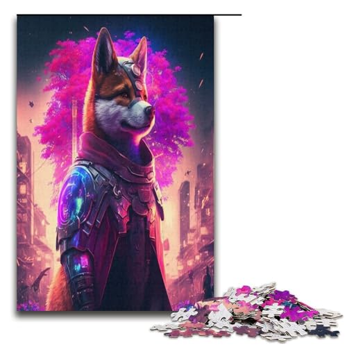 1000 teiliges Neon Krieger Puzzle für Erwachsene Spaß für die ganze Familie Familienspiel Stressabbau schwieriges Herausforderungspuzzle 1000 Teile (38 x 26 cm) von ouynngjing