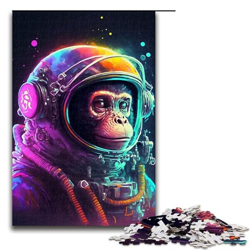 1000-teiliges Puzzle, AFFE, Astronaut, Puzzle für Erwachsene, Holzpuzzle, anspruchsvolles Spiel, 1000 Teile 1000-teiliges Puzzle, AFFE, Astronaut, Puzzle für Erwachsene, Holzpuzzle, anspruchsvolles Spiel, 1000 Teile von ouynngjing