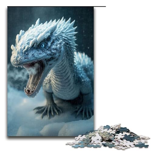 1000-teiliges Puzzle, Lernspiele, Baby White Dragon, Puzzles für Erwachsene, Holzpuzzle für Familienspaß und Spieleabend, 1000 PCS von ouynngjing