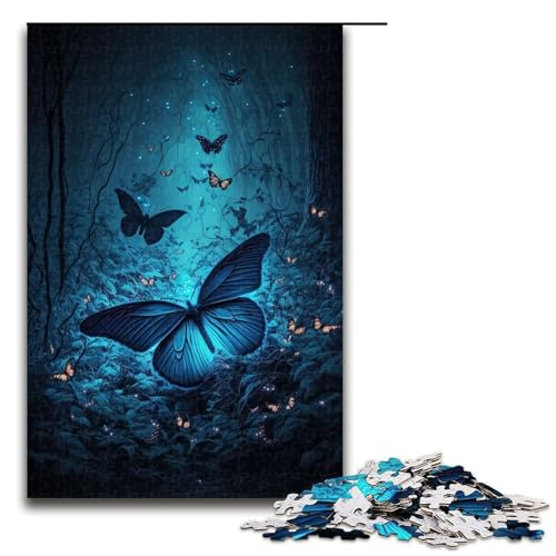 1000-teiliges Puzzle, Lernspiele, Butterfly56, Puzzles für Erwachsene, Holzpuzzle für Familienspaß und Spieleabend, 1000 PCS von ouynngjing