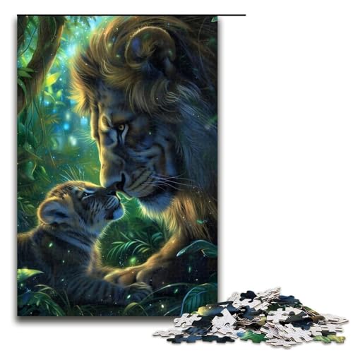 1000-teiliges Puzzle, Löwen-Puzzle für Erwachsene, Holzpuzzle, anspruchsvolles Spiel, 1000 Teile von ouynngjing