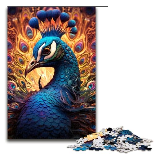 1000-teiliges Puzzle, Psychedelischer Pfau, Holzpuzzle, Lernspiele, Heimdekoration, 1000 Teile 1000-teiliges Puzzle, Psychedelischer Pfau, Holzpuzzle, Lernspiele, Heimdekoration, 1000 Teile von ouynngjing