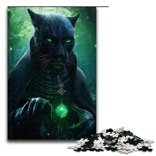 1000-teiliges Puzzle, Tier-Leoparden-Puzzle für Erwachsene, Holzpuzzle, anspruchsvolles Spiel, 1000 Teile von ouynngjing