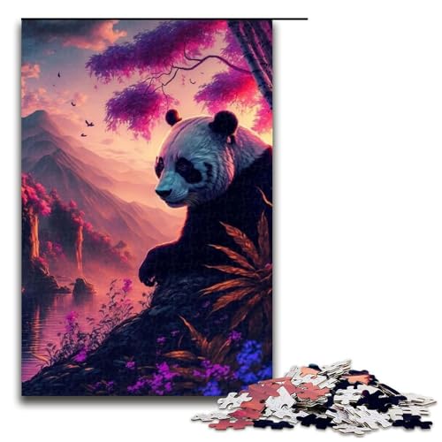 1000-teiliges Puzzle, rosa Panda, für Erwachsene und Kinder, Holzpuzzle, pädagogisches Spielzeug zum Stressabbau, Puzzle 1000 Teile 1000-teiliges Puzzle, rosa Panda, für Erwachsene und Kinder, Holzpuzzle, pädagogisches Spielzeug zum Stressabbau, Puzzle 1000 Teile von ouynngjing