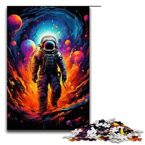 1000-teiliges Puzzle „Astronauten im geheimnisvollen Universum für Erwachsene Holzpuzzle anspruchsvolles Spiel 1000 Teile (75 x 50 cm) von ouynngjing