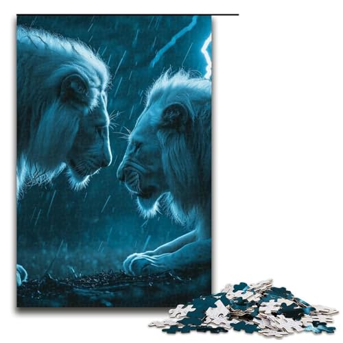 1000-teiliges Puzzle „Blitzlöwe“ aus Holz, Lernspiele, Heimdekoration, 1000 Teile 1000-teiliges Puzzle „Blitzlöwe“ aus Holz, Lernspiele, Heimdekoration, 1000 Teile von ouynngjing