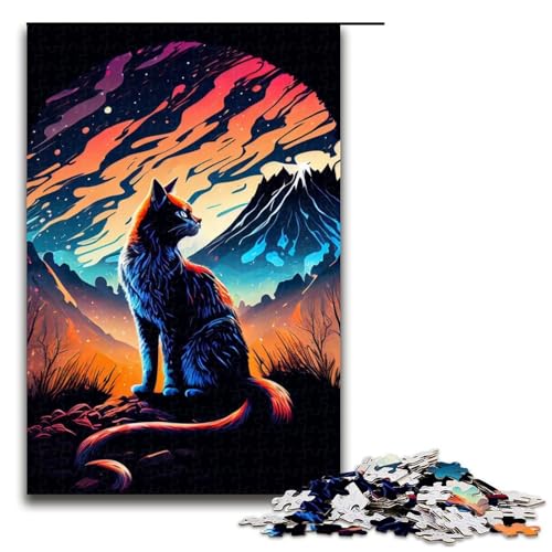 1000-teiliges Puzzle „Katze und Landschaft“ für Erwachsene, Holzpuzzle, anspruchsvolles Spiel, 1000 Teile 1000-teiliges Puzzle „Katze und Landschaft“ für Erwachsene, Holzpuzzle, anspruchsvolles Spiel, 1000 Teile von ouynngjing