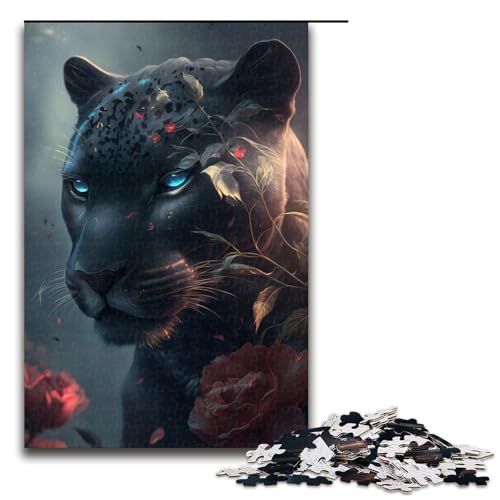 1000-teiliges Puzzle „Leopard in der Wildnis“, Puzzle für Erwachsene, Holzpuzzle, anspruchsvolles Spiel, 1000 Teile von ouynngjing