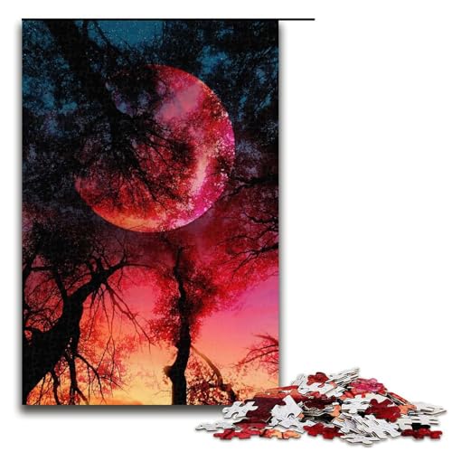1000-teiliges Puzzle „Mond-Wasserfall“ für Erwachsene, Holzpuzzle, anspruchsvolles Spiel, 1000 Teile von ouynngjing